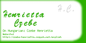 henrietta czebe business card